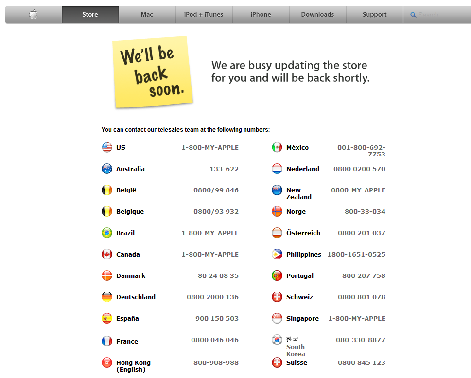 Apple Store error